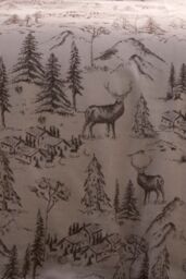 Dreams & Drapes 'Alpine Stag' Brushed Cotton Duvet Cover Set in Natural - Size: Double - thumbnail 3