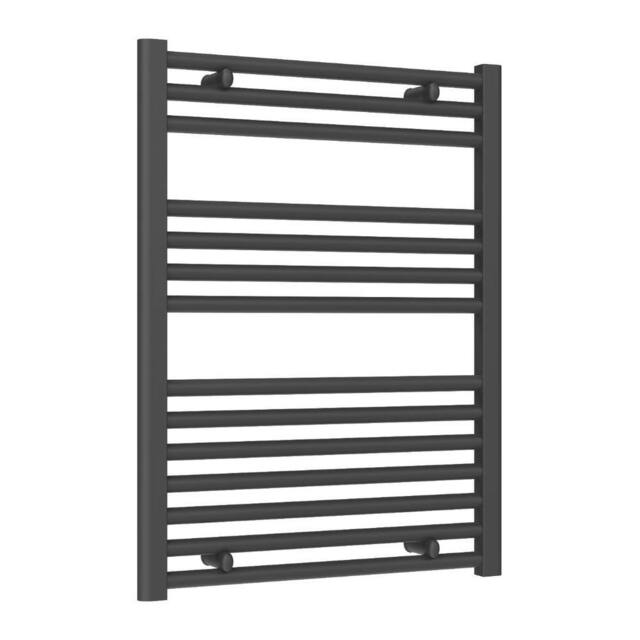 Bathroom Kingdom Diva Electric Anthracite Straight Heated Towel Rail 800x600 in Grey - image 1
