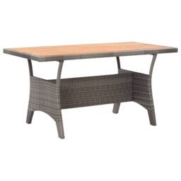 Berkfield Home Garden Table Grey 120x70x66 cm Solid Acacia Wood - Size: 120 x 70 x 66 cm - thumbnail 2