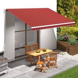 Berkfield Home Awning Top Sunshade Canvas Orange & Brown 450x300 cm - thumbnail 2