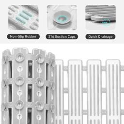 SPETLEK Non Slip Bath Mat in Grey - thumbnail 3