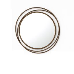 Melody Maison Large Antique Gold Swirl Wall Mirror - 88cm X 85cm in Metallic Gold - Size: 88 cm X 85 cm - thumbnail 1