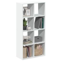 Berkfield Home Room Divider Bookcase White 69.5x29x137.5 cm Engineered Wood - thumbnail 2