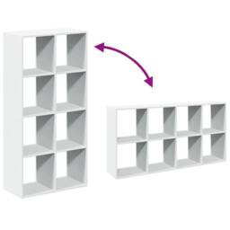 Berkfield Home Room Divider Bookcase White 69.5x29x137.5 cm Engineered Wood - thumbnail 8