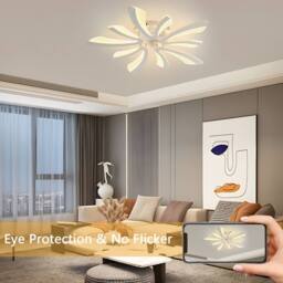 Pheashine Warm Acrylic Ceiling Light 68x68x9cm 3000K in White - Size: 68 x 68 x 9 cm - thumbnail 5
