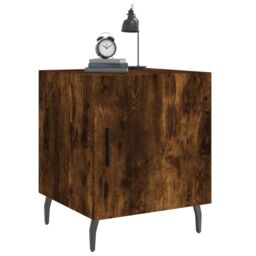 Berkfield Home Bedside Cabinets 2 pcs Smoked Oak 40x40x50 cm Engineered Wood in Brown - Size: 40 x 40 x 50 cm - thumbnail 4