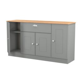 Ready Assembled 2 U Albert 4 Door 1 Drawer Wide Unit (Ready Assembled) in Dark Grey - thumbnail 7