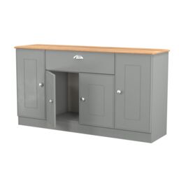 Ready Assembled 2 U Albert 4 Door 1 Drawer Wide Unit (Ready Assembled) in Dark Grey - thumbnail 8