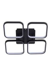 Living and Home Four Diamond Geometric Modern LED Flush Mount Ceiling Light in Black - thumbnail 3