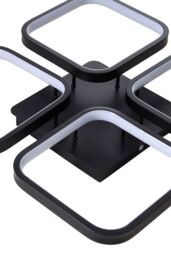 Living and Home Four Diamond Geometric Modern LED Flush Mount Ceiling Light in Black - thumbnail 5