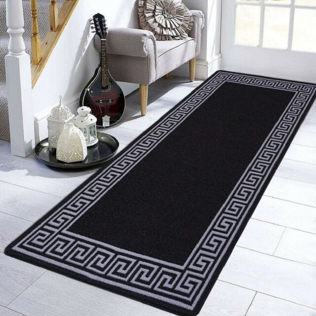 Smart Living Greekey Heavy Duty Machine Washable Hallway Kitchen Non Slip Door Mat in Medium Beige - Size: 40 cm x 60 cm - image 1