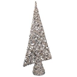 Red Hamper Wicker Antique Wash Table Top Xmas Tree in Brown - thumbnail 1