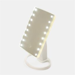 OHS LED Vanity Mirror Bedroom Light Up Free Standing Make Up Cosmetic in White - thumbnail 5