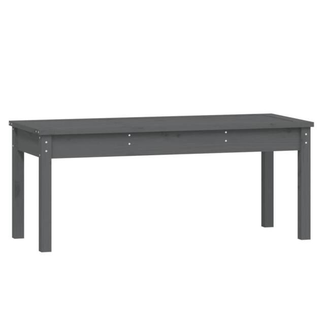 Berkfield Home Garden Bench Grey 109x44x45 cm Solid Wood Pine - Size: 109 x 44 x 45 cm - image 1