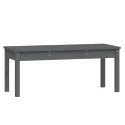 Berkfield Home Garden Bench Grey 109x44x45 cm Solid Wood Pine - Size: 109 x 44 x 45 cm