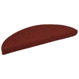 Berkfield Home 15 pcs Self-adhesive Stair Mats Needle Punch 56x17x3 cm Red - Size: Medium - thumbnail 3