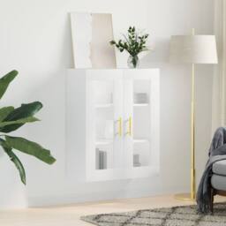 Berkfield Home Wall Mounted Cabinet White 69.5x34x90 cm - thumbnail 3