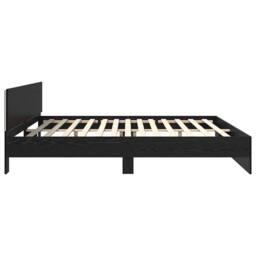 Berkfield Home Bed Frame with Headboard Black Oak 180 x 200 cm Engineered Wood - thumbnail 7