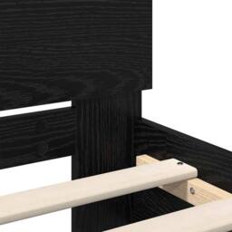 Berkfield Home Bed Frame with Headboard Black Oak 180 x 200 cm Engineered Wood - thumbnail 9