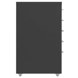 Berkfield Home Mobile File Cabinet Anthracite 28x41x69 cm Metal in Black - Size: 28 x 41 x 69 cm - thumbnail 3