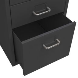 Berkfield Home Mobile File Cabinet Anthracite 28x41x69 cm Metal in Black - Size: 28 x 41 x 69 cm - thumbnail 6