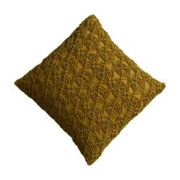 Wyld Haus Hautvillers Set of 2 Handwoven Mustard Cushion Covers 45 x 45cm - Size: 45 x 45 cm - thumbnail 8