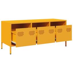 Berkfield Home TV Cabinet Mustard Yellow 101.5x39x43.5 cm Cold-rolled Steel - thumbnail 5