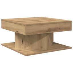 Berkfield Home Coffee Table Artisan Oak 55x55x30 cm Engineered Wood in Brown - Size: 55 x 55 x 30 cm - thumbnail 6