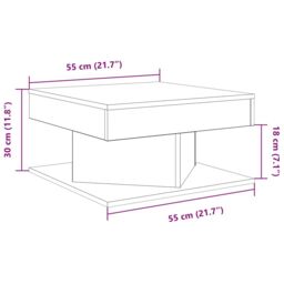 Berkfield Home Coffee Table Artisan Oak 55x55x30 cm Engineered Wood in Brown - Size: 55 x 55 x 30 cm - thumbnail 9