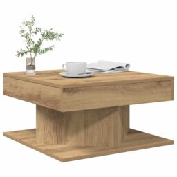 Berkfield Home Coffee Table Artisan Oak 55x55x30 cm Engineered Wood in Brown - Size: 55 x 55 x 30 cm - thumbnail 1