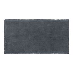 Yard Jaye Fringed Cotton Velvet Bedspread in Dark Blue - thumbnail 3