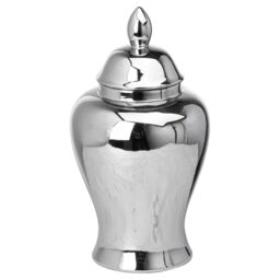 Love Lace Chrome Ginger Jar in Silver