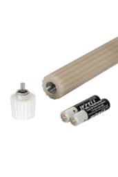 KDMD Luxe Collection Natural Glow Taupe Ribbed LED Taper Candles - thumbnail 3