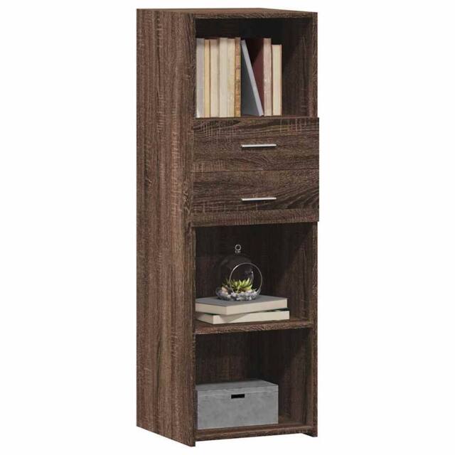 Berkfield Home Highboard Brown Oak 40x42.5x124 cm Engineered Wood - image 1