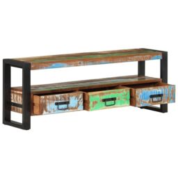Berkfield Home TV Cabinet 120x30x45 cm Solid Wood Reclaimed in Brown - Size: 120 x 30 x 45 cm - thumbnail 6