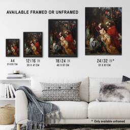 Artery8 Peter Paul Rubens Adoration of the Magi Biblical Framed Art Print - Size: A4 - thumbnail 3