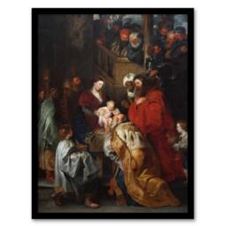 Artery8 Peter Paul Rubens Adoration of the Magi Biblical Framed Art Print - Size: A4 - thumbnail 1