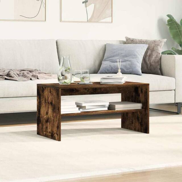 Berkfield Home TV Cabinet Smoked Oak 80x40x40 cm Engineered Wood in Brown - Size: 80 x 40 x 40 cm - image 1
