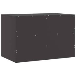 Berkfield Home TV Cabinet Black 67x39x44 cm Steel - Size: 67 x 39 x 44 cm - thumbnail 9