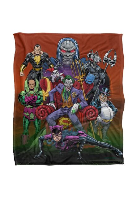 Warner Bros. Justice League Rogues Gallery Silky Touch Super Soft Throw Blanket 152 X 127 cm in White - image 1