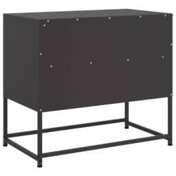 Berkfield Home TV Cabinet Black 68x39x60.5 cm Steel - thumbnail 8