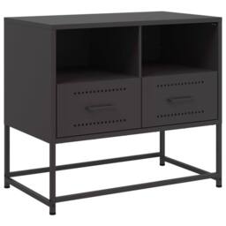 Berkfield Home TV Cabinet Black 68x39x60.5 cm Steel - thumbnail 3