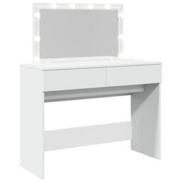 Berkfield Home Beautiful Dressing Table with LED White 100x40x120 cm - Size: 100 x 40 x 120 cm - thumbnail 8