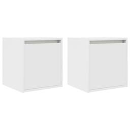 Berkfield Home Durable Wall-Mounted Bedside Cabinets 2 pcs White 38x34x40 cm - Size: 38 x 34 x 40 cm - thumbnail 3