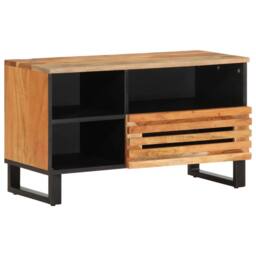 Berkfield Home TV Cabinet 80x34x46 cm Solid Wood Acacia in Brown - Size: 80 x 34 x 46 cm - thumbnail 2