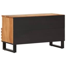 Berkfield Home TV Cabinet 80x34x46 cm Solid Wood Acacia in Brown - Size: 80 x 34 x 46 cm - thumbnail 5