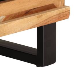 Berkfield Home TV Cabinet 80x34x46 cm Solid Wood Acacia in Brown - Size: 80 x 34 x 46 cm - thumbnail 7