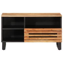 Berkfield Home TV Cabinet 80x34x46 cm Solid Wood Acacia in Brown - Size: 80 x 34 x 46 cm - thumbnail 3