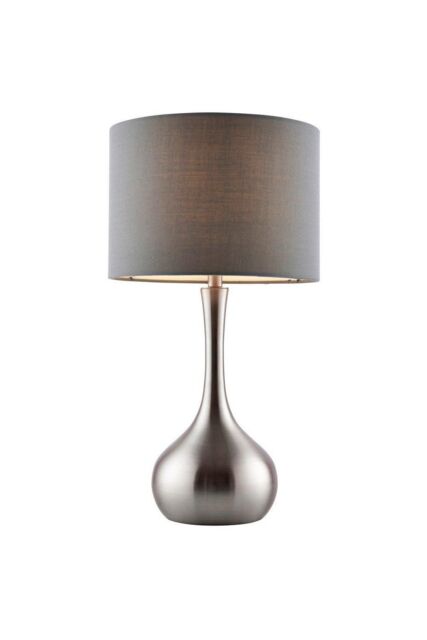 Netlighting Piccadilly Table Touch Lamp Satin Nickel E14 in Grey - image 1