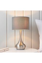 Netlighting Piccadilly Table Touch Lamp Satin Nickel E14 in Grey - thumbnail 2